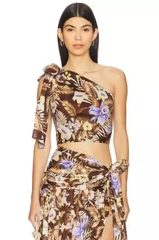 Топ с коротким лифом Coco Zimmermann, chocolate multi floral