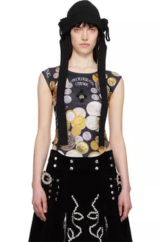 Топ с коротким рукавом Angelica coin Chopova Lowena, черный