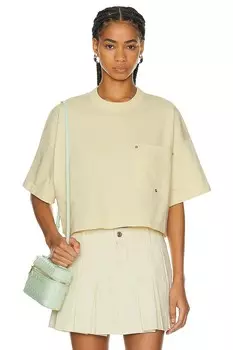 Топ с короткими рукавами Bottega Veneta, цвет Barley