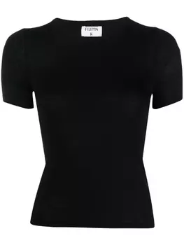 Топ с короткими рукавами Filippa K, черный