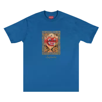 Топ с короткими рукавами и нашивками Supreme Barong, Темно-голубой