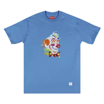 Топ с короткими рукавами и пайетками Supreme Clown, Голубой