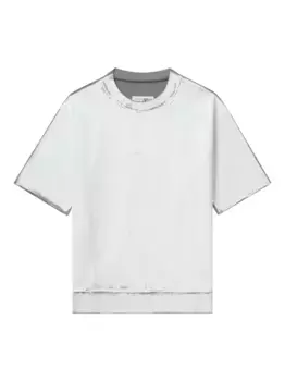 Топ с короткими рукавами MM6 Maison Margiela, нейтральный