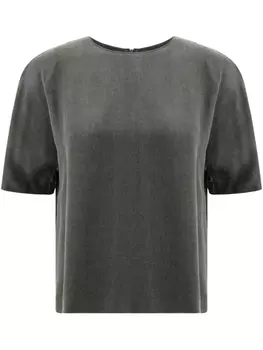 Топ с короткими рукавами от Giorgio Armani, черный