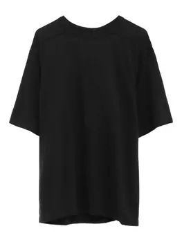 Топ с короткими рукавами Rick Owens со вставками, черный