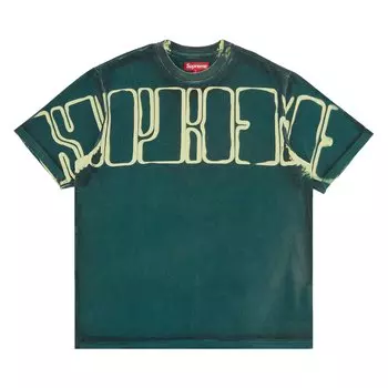 Топ с короткими рукавами Supreme Overprint Knockout, темно-бирюзовый