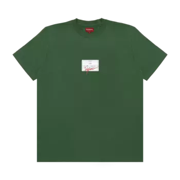 Топ с короткими рукавами Supreme Signature Label, цвет Оливковый