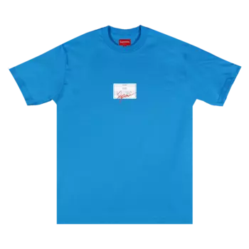 Топ с короткими рукавами Supreme Signature Label, Ярко-синий