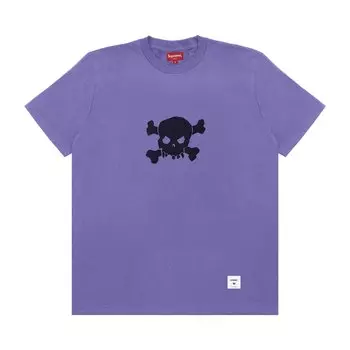 Топ с короткими рукавами Supreme Skull, бледно-фиолетовый