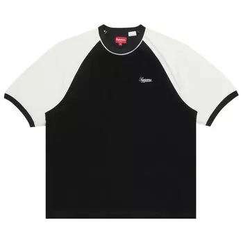 Топ с короткими рукавами Supreme Terry Raglan, черный