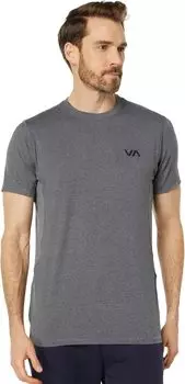 Топ с короткими рукавами VA Sport Vent RVCA, цвет Charcoal Heather