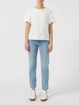 Топ с креповыми рукавами French Connection, летний белый