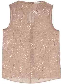 Топ с кристаллами Alysi, нейтральный цвет