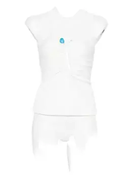 Топ с кристаллами Christopher Esber, белый