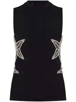 Топ с кристаллами Dsquared2, черный
