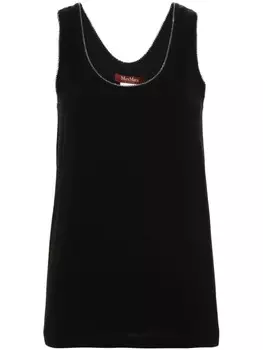 Топ с кристаллами Max Mara, черный