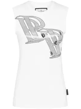 Топ с кристаллами Philipp Plein, белый