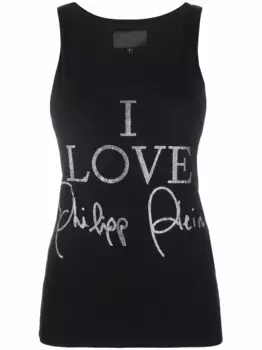 Топ с кристаллами Philipp Plein, черный