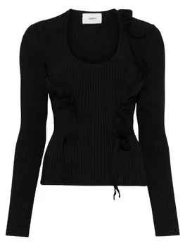 Топ с круглым вырезом Coperni, черный