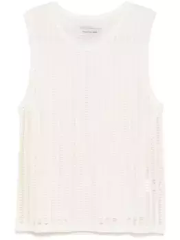 Топ с круглым вырезом Feng Chen Wang, белый