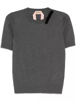 Топ с круглым вырезом N21, серый
