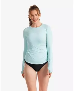 Топ с круглым вырезом UPF 50+ на шнурке BloqUV, зеленый