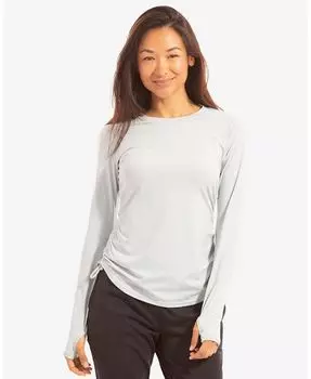 Топ с круглым вырезом UPF 50+ на шнурке BloqUV, цвет Soft grey