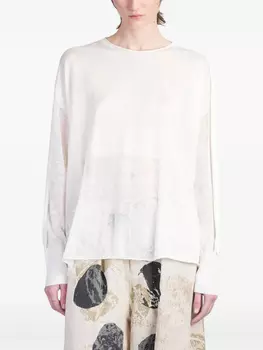 Топ с круглым вырезом Y's, белый