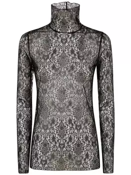 Топ с кружевной аппликацией Yohji Yamamoto