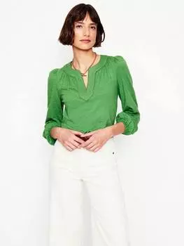 Топ с кружевной отделкой ava Boden, цвет Iguana Green