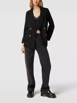 Топ с кружевной отделкой Review, черный