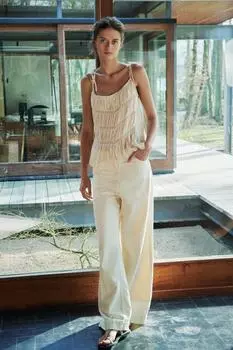 Топ с кружевной отделкой ZARA, экрю