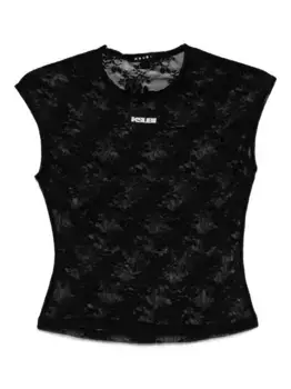 Топ с кружевными деталями Ksubi, черный