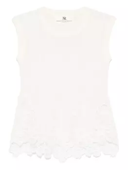 Топ с кружевом Ermanno Scervino, белый