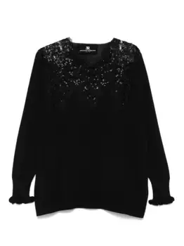 Топ с кружевом Ermanno Scervino, черный