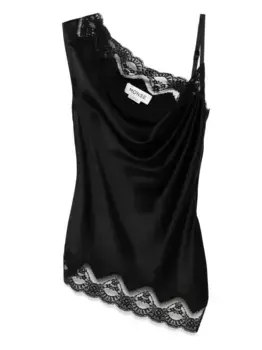 Топ с кружевом Monse, черный