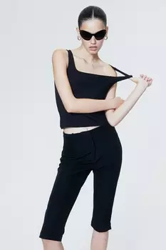 Топ с квадратным вырезом H&M, черный