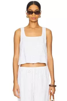 Топ с квадратным вырезом и пуговицами на спине Bella Dahl, white