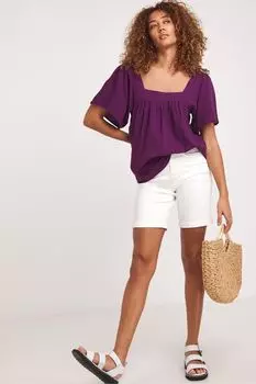 Топ с квадратным вырезом из марли Jd Williams, фиолетовый