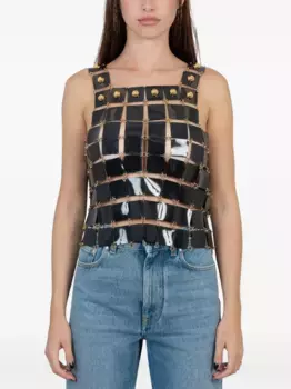 Топ с квадратными вставками Rabanne, черный