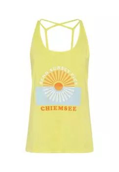 Топ с летними надписями и мотивом CHIEMSEE, цвет Lemon Verbena