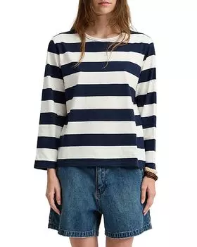 Топ с лодочкой Denimist, мультиколор