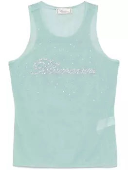 Топ с логотипом Blumarine, синий
