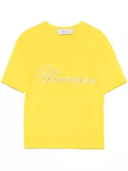 Топ с логотипом Blumarine, желтый