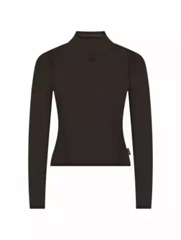 Топ с логотипом Courreges, черный