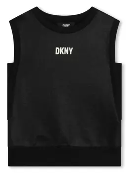 Топ с логотипом Dkny Kids, черный