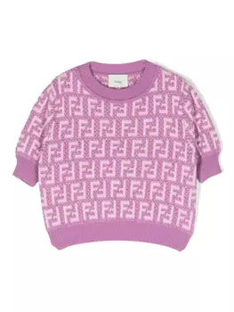 Топ с логотипом FF Fendi Kids, фиолетовый