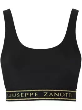 Топ с логотипом Giuseppe Zanotti, черный