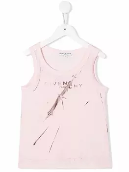 Топ с логотипом Givenchy Kids, розовый