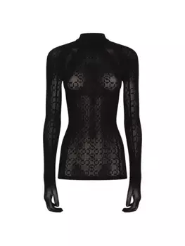 Топ с логотипом и перчатками SIMKHAI x Wolford Wolford, черный